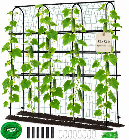 7 ft Garden Arch Tunnel Trellis for Climbing Plants Outdoor