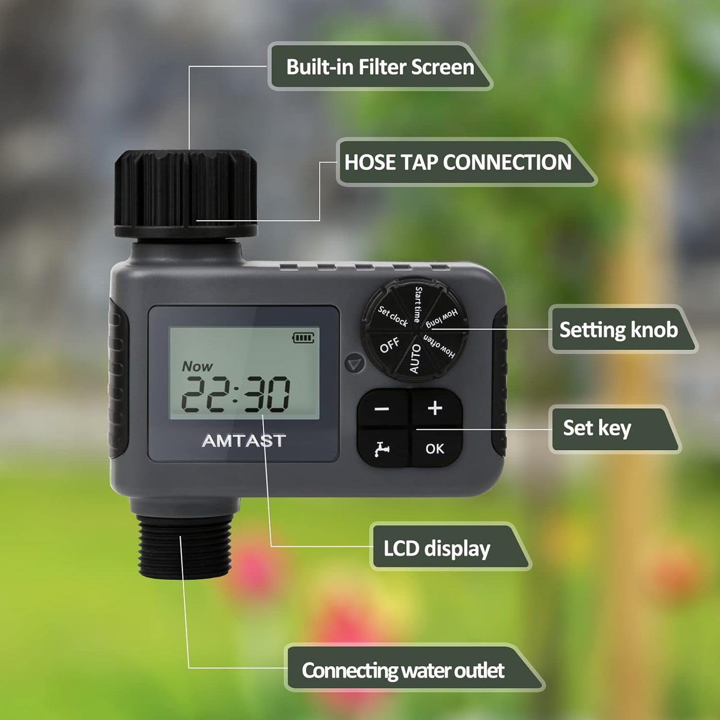 Sprinkler Timer Programmable Garden Hose Faucet Timer for Yard