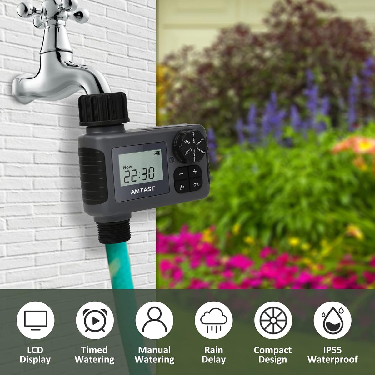 Sprinkler Timer Programmable Garden Hose Faucet Timer for Yard