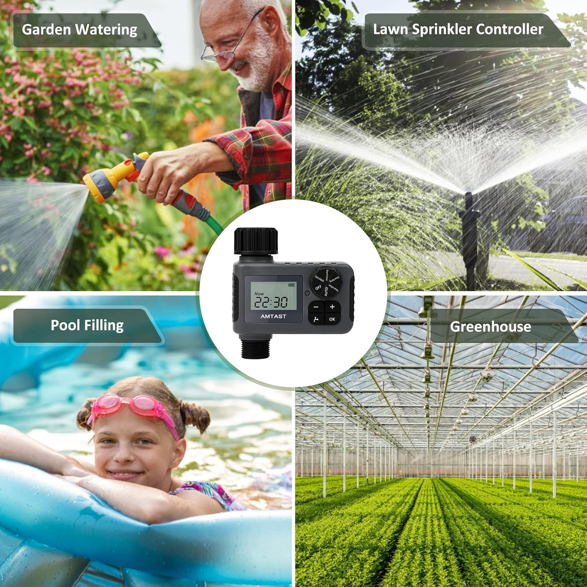 Sprinkler Timer Programmable Garden Hose Faucet Timer for Yard