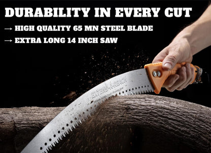 5-30 ft Telescopic Manual Pole Saw for Tree Trimming & Pruning