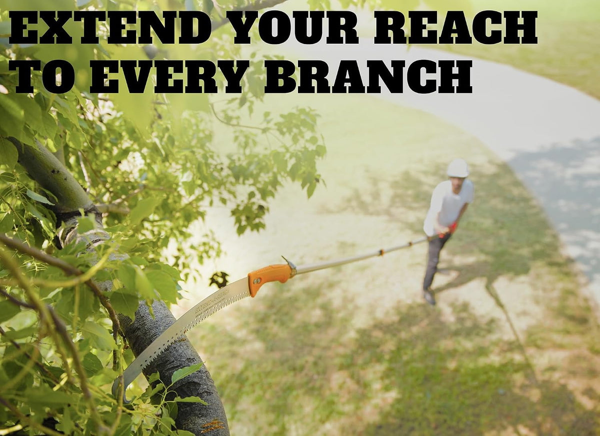 5-30 ft Telescopic Manual Pole Saw for Tree Trimming & Pruning