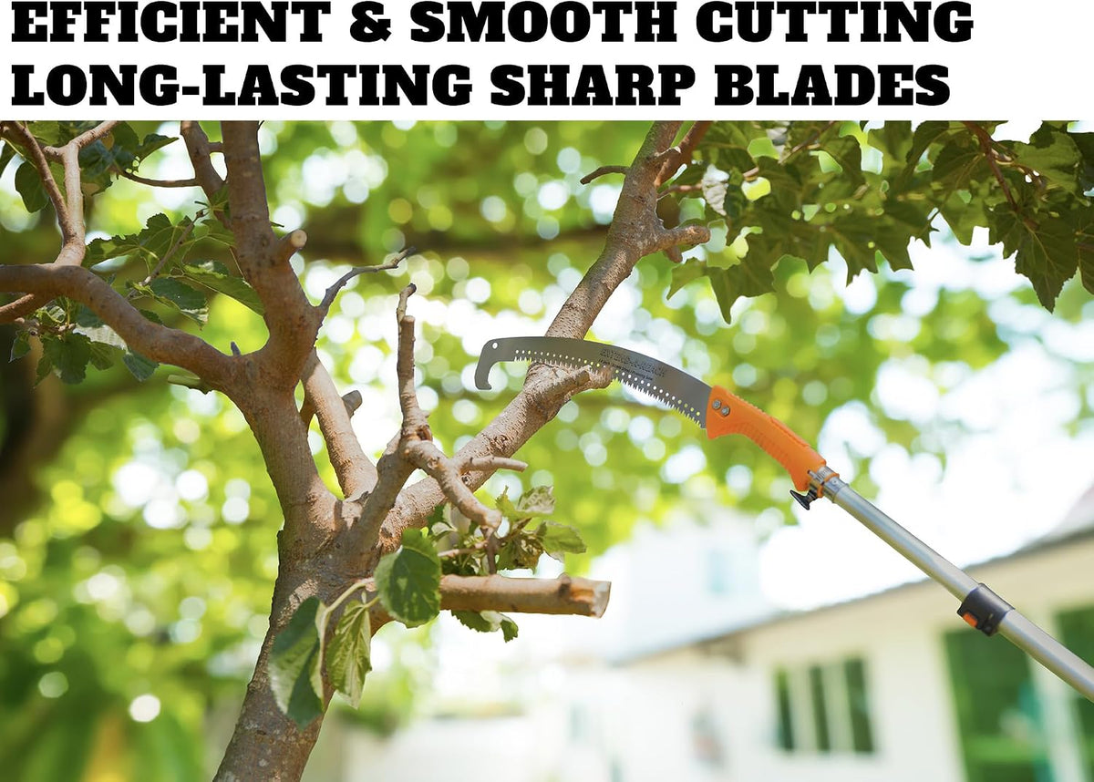 5-30 ft Telescopic Manual Pole Saw for Tree Trimming & Pruning