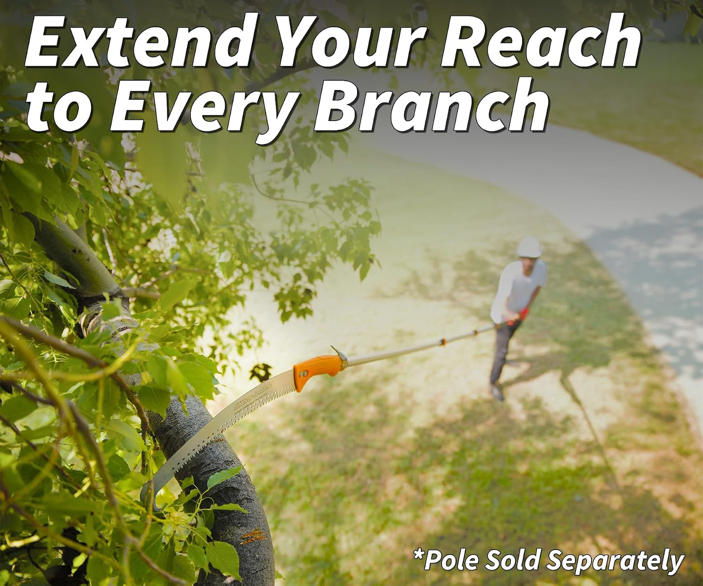 5-30 ft Telescopic Manual Pole Saw for Tree Trimming & Pruning