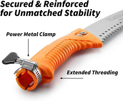 5-30 ft Telescopic Manual Pole Saw for Tree Trimming & Pruning
