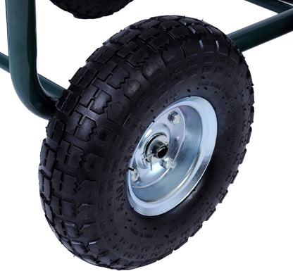 Garden Hose Reel Cart with Anti-rust Paint, Hosemobile Water Hose Reel with Wheels, Storage Basket Holds 250 Feet of 5/8 Inch Hose for Lawn Patio Gardening Task (Metal Grey)