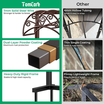 Garden Hose Holder, Heavy Duty Stand for 160FT Hose with 4 Spikes