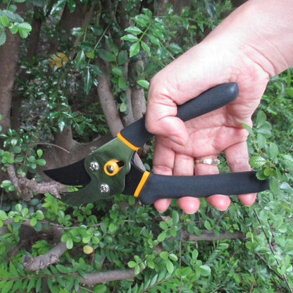 1299 8" Steel Bypass Pruning Shears, Garden Shears, Hand Pruners, Tree Trimmers, 2-tone Dura Grip with Non-Stick Rust-Resistant Coating Blade
