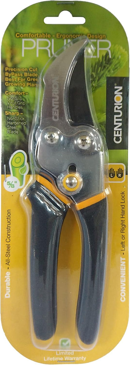 1299 8" Steel Bypass Pruning Shears, Garden Shears, Hand Pruners, Tree Trimmers, 2-tone Dura Grip with Non-Stick Rust-Resistant Coating Blade