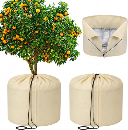 2 Pack Plant Winter Protection Pot, Anti-Frost Flower Pot Protective Bag