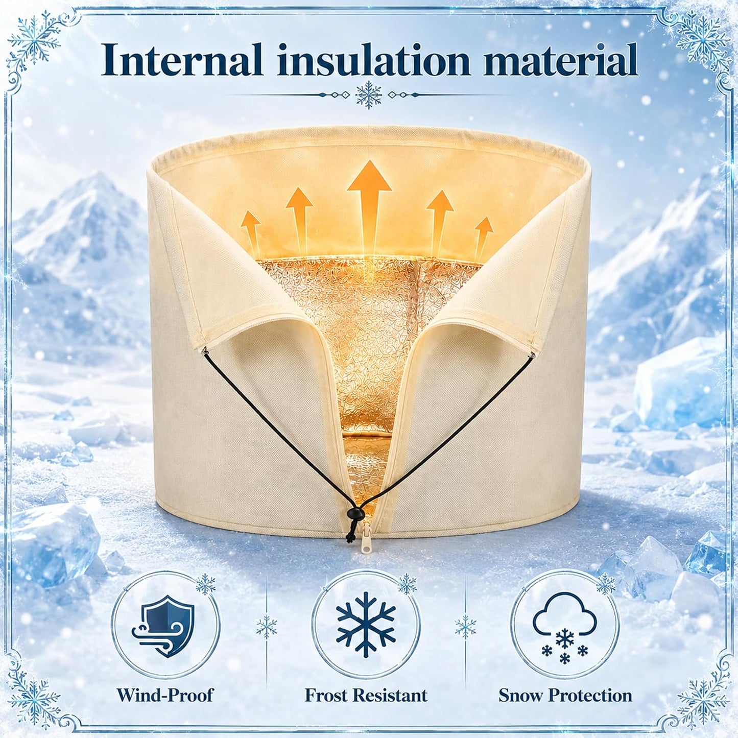 2 Pack Plant Winter Protection Pot, Anti-Frost Flower Pot Protective Bag
