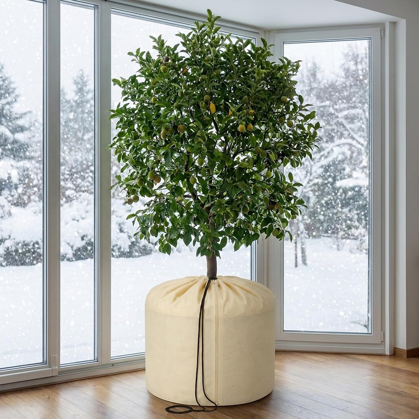 2 Pack Plant Winter Protection Pot, Anti-Frost Flower Pot Protective Bag