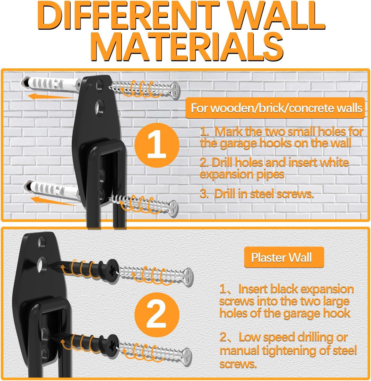 Garden Hose Holder Wall Mount,4 Pack Solid Steel 3.9 Inch Hose Hanger