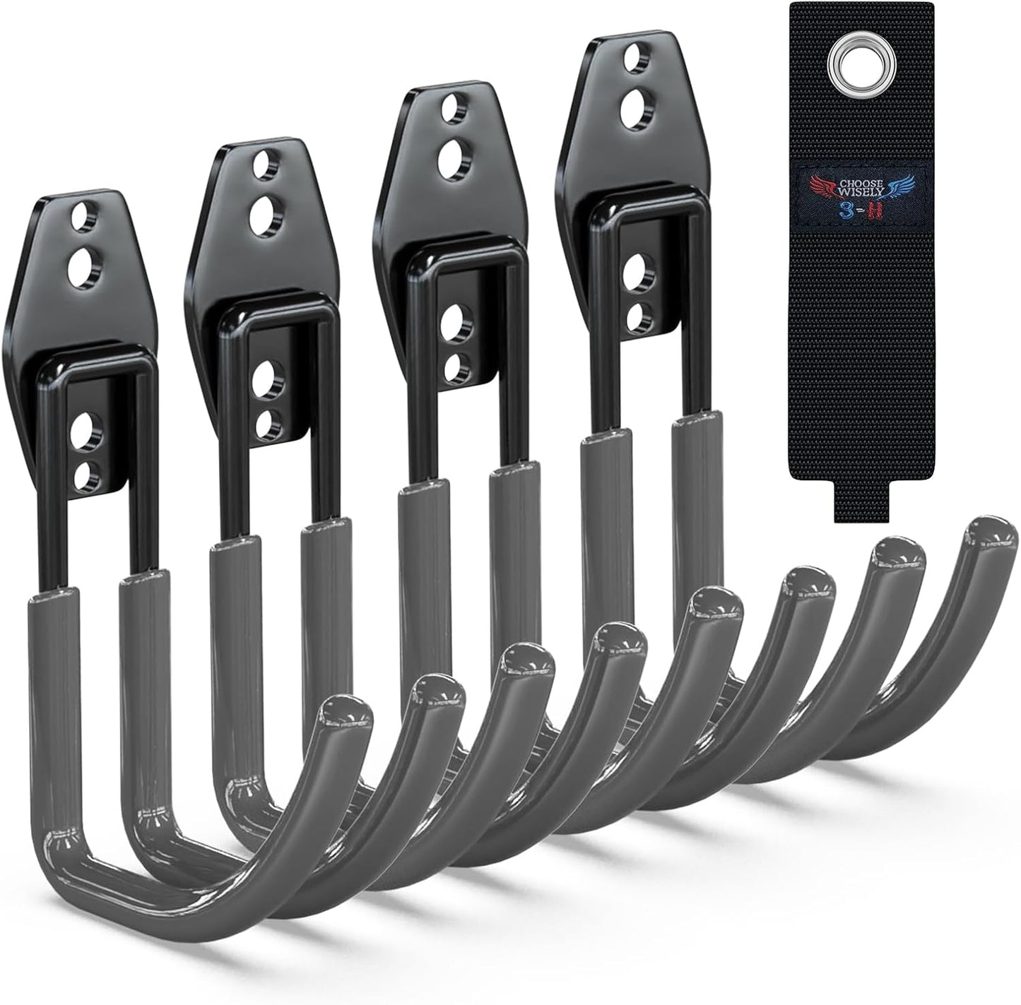 Garden Hose Holder Wall Mount,4 Pack Solid Steel 3.9 Inch Hose Hanger
