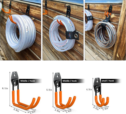 Garden Hose Holder Wall Mount,4 Pack Solid Steel 3.9 Inch Hose Hanger
