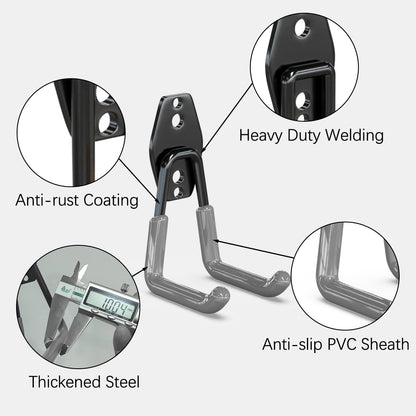 Garden Hose Holder Wall Mount,4 Pack Solid Steel 3.9 Inch Hose Hanger