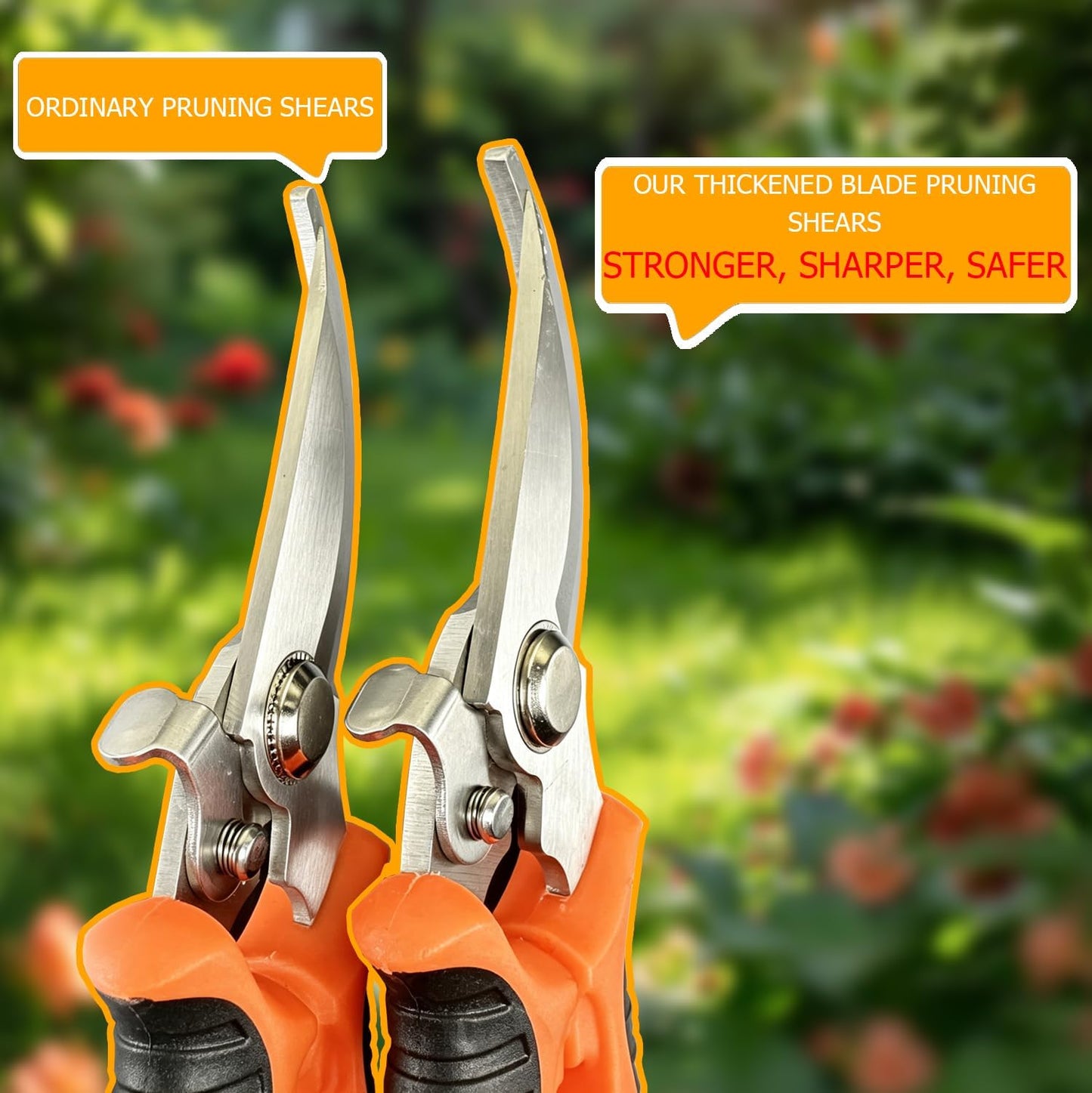4-Pack Multifunctional Garden Scissors Set- Stainless Steel Pruning &Floral Shears with One-Piece Handle Blades for Tree Pruning, Flower Trimming, and Fruit Picking Tasks at Home&Garden Tool.