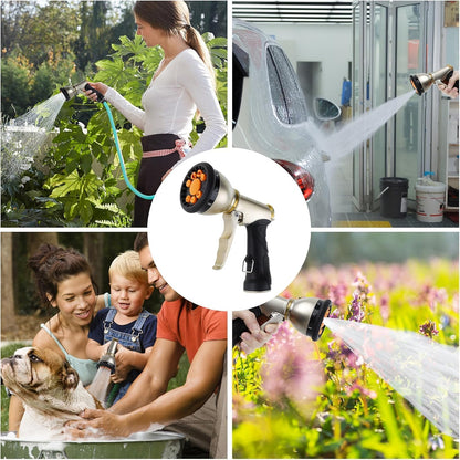 Garden Hose Nozzles Heavy Duty 9 Adjustable Patterns Hose Sprayer Nozzle