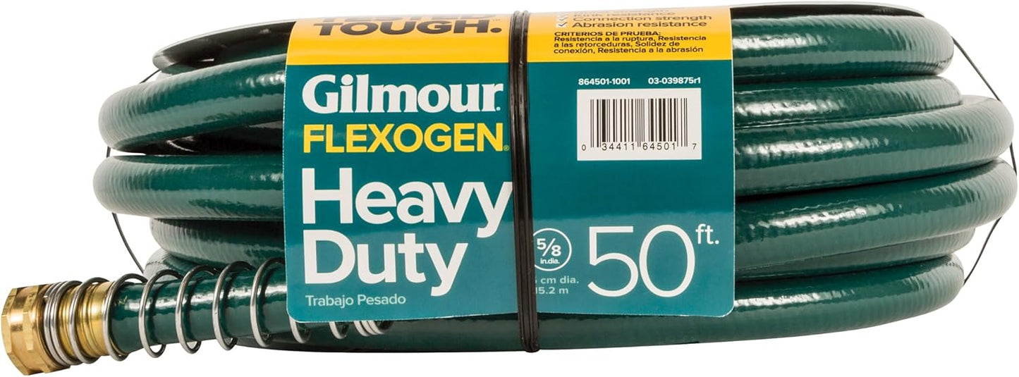 Flexogen 5/8" x 50' Heavy Duty Flexogen Water Hose, Flexible Garden Hose for Vegetable Gardens, Flower Beds, and Lawn Sprinklers
