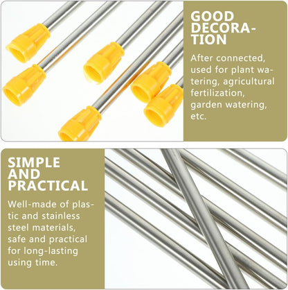 Sprayer Rod Stainless Steel Garden Sprayer Wand Extension 17.71 inch Replacement Rods for Plant Watering Agricultural Spraying Fertilization 6 pack