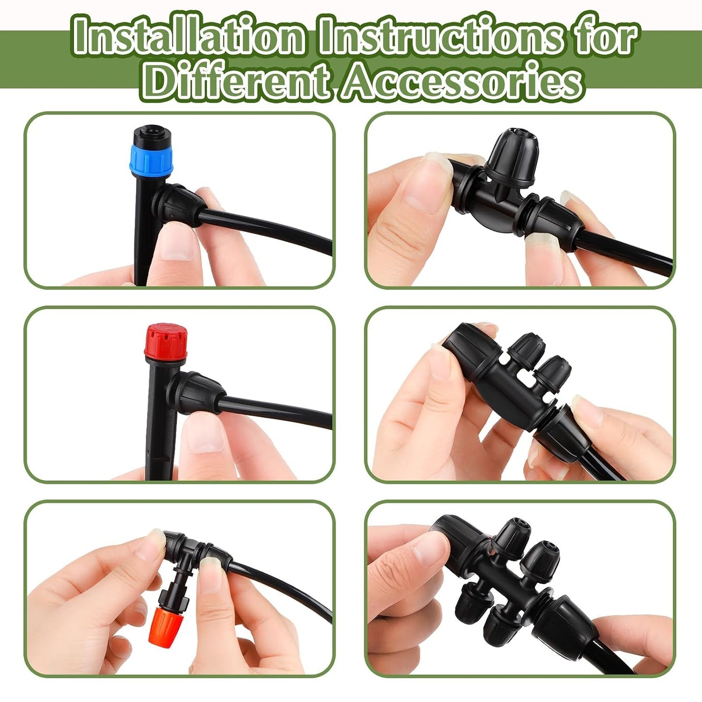 98FT 1/4 Inch 50FT 1/2 Inch Tubing Drip Irrigation System Kit