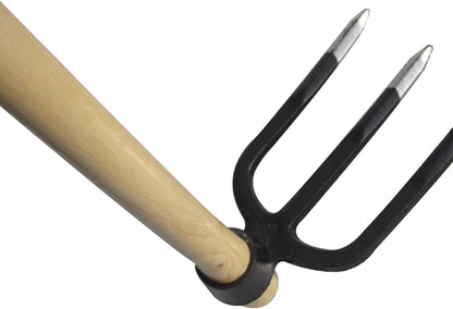 55-Inch Pure Solid Wood Replacement Handle for Garden Hoe Digging Spading, Surface Coated with Protective Paint, Clear Finish, Convenient and Durable (Spade & Fork Head Not Included)