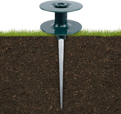 Hose Guide Spikes, 4 Pack Hose Guide on Zinc Spike Garden Hose Guide Spike Orbit Garden Hose Guide with Metal Spike Water Hoses Spike for Plant Protection Yard Garden
