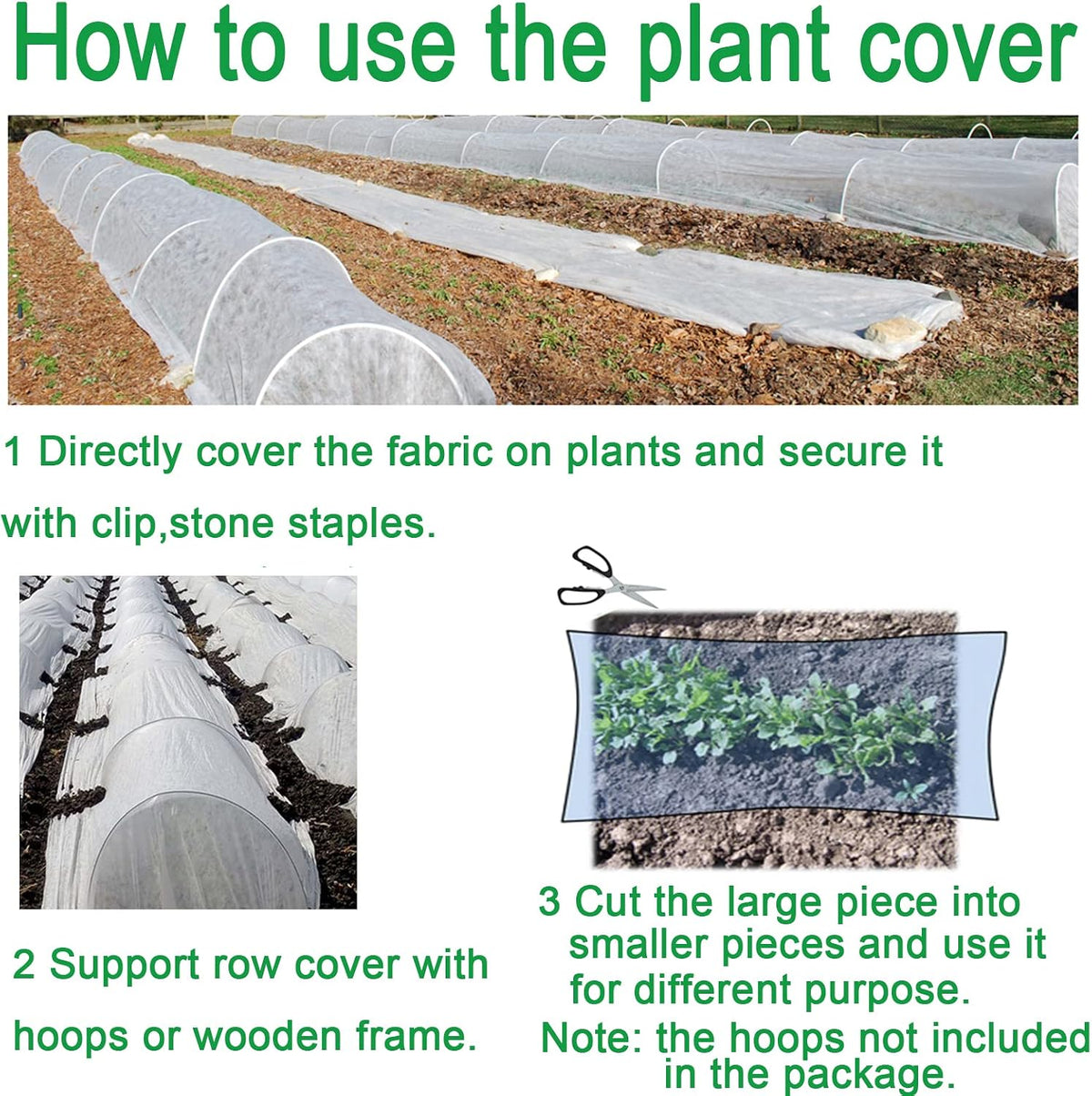 Plant Covers Freeze Protection 10FTX30FT Fabric Plant Blanket Floating Row Cover for Cold Weather Reusable Garden Plant Covers for Winter Frost Protection Sun Pest Protection