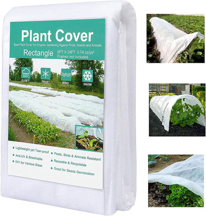 Plant Covers Freeze Protection 10FTX30FT Fabric Plant Blanket Floating Row Cover for Cold Weather Reusable Garden Plant Covers for Winter Frost Protection Sun Pest Protection