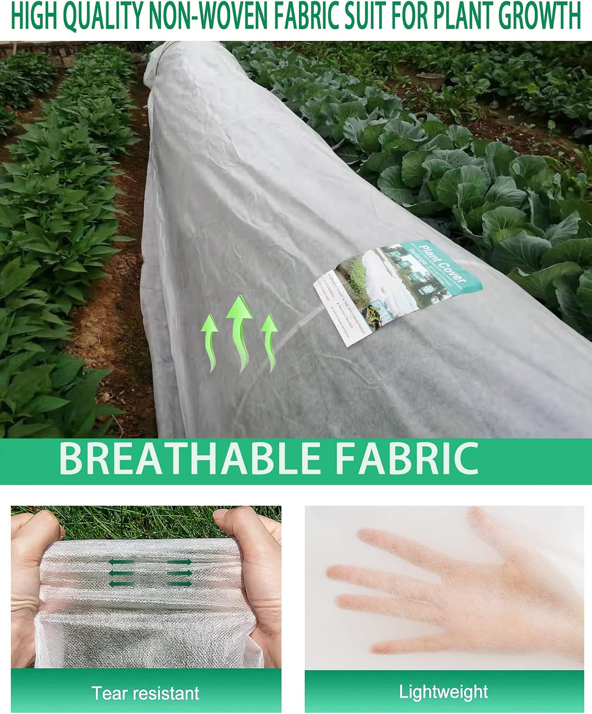 Plant Covers Freeze Protection 10FTX30FT Fabric Plant Blanket Floating Row Cover for Cold Weather Reusable Garden Plant Covers for Winter Frost Protection Sun Pest Protection