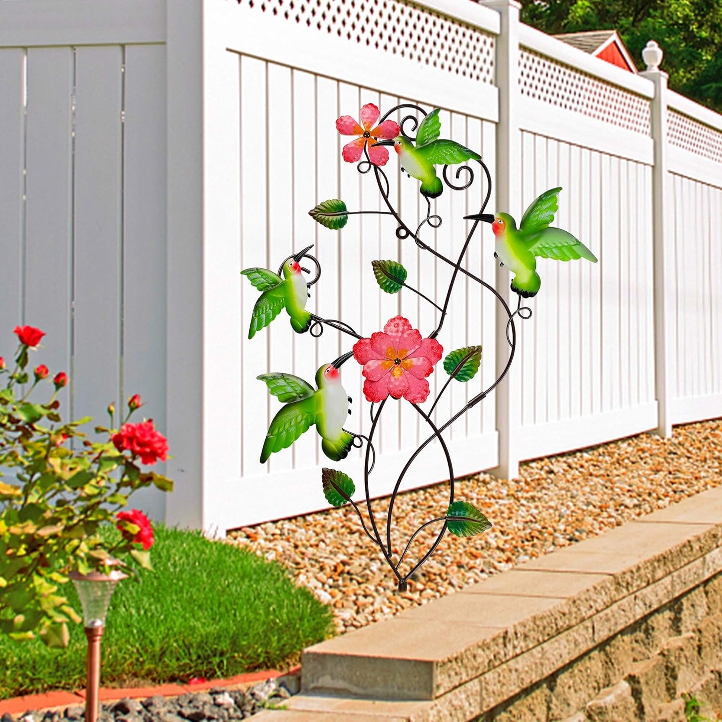 28 Inch Butterfly Garden Stake Decor Metal Wall Art Decoration, Mothers Day Ideal Gifts for Mom, Yard Outdoor Ornaments
