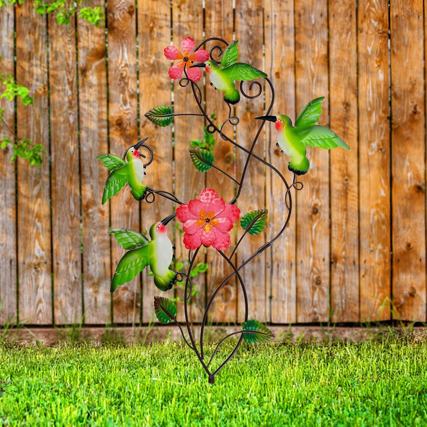 28 Inch Butterfly Garden Stake Decor Metal Wall Art Decoration, Mothers Day Ideal Gifts for Mom, Yard Outdoor Ornaments