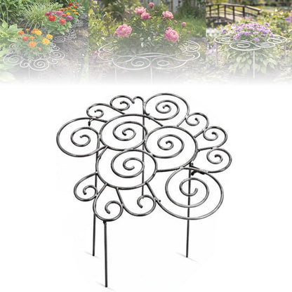 Metal Plant Support Ring, Garden Plants Support Stakes for Flowers Vegetables, Iron Plant Cage, Peony Cage Stand, Flower Hoop, Decorative Grow Through Rings Stackable, Outdoor Orchid Clip