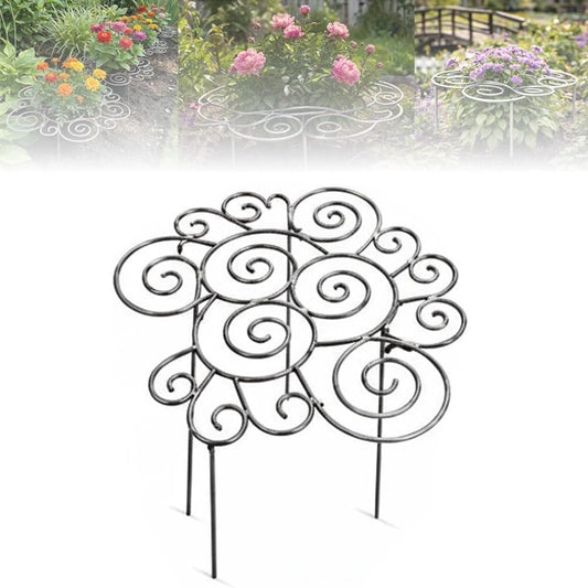 Metal Plant Support Ring, Garden Plants Support Stakes for Flowers Vegetables, Iron Plant Cage, Peony Cage Stand, Flower Hoop, Decorative Grow Through Rings Stackable, Outdoor Orchid Clip