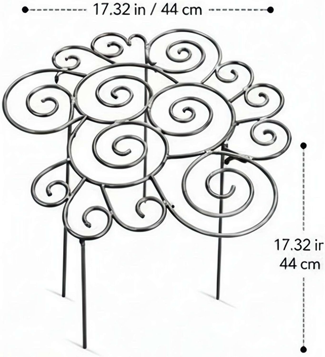 Metal Plant Support Ring, Garden Plants Support Stakes for Flowers Vegetables, Iron Plant Cage, Peony Cage Stand, Flower Hoop, Decorative Grow Through Rings Stackable, Outdoor Orchid Clip