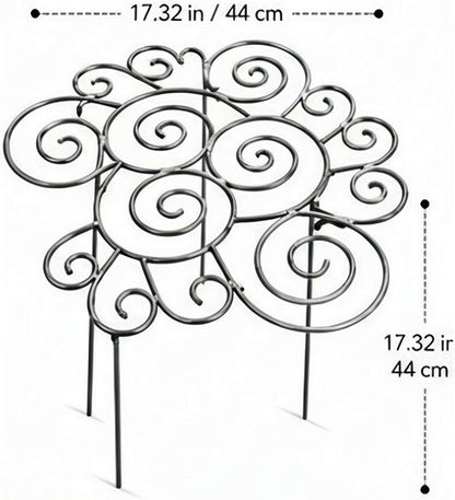 Metal Plant Support Ring, Garden Plants Support Stakes for Flowers Vegetables, Iron Plant Cage, Peony Cage Stand, Flower Hoop, Decorative Grow Through Rings Stackable, Outdoor Orchid Clip