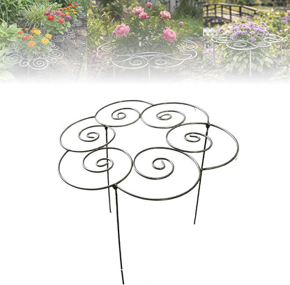 Metal Plant Support Ring, Garden Plants Support Stakes for Flowers Vegetables, Iron Plant Cage, Peony Cage Stand, Flower Hoop, Decorative Grow Through Rings Stackable, Outdoor Orchid Clip