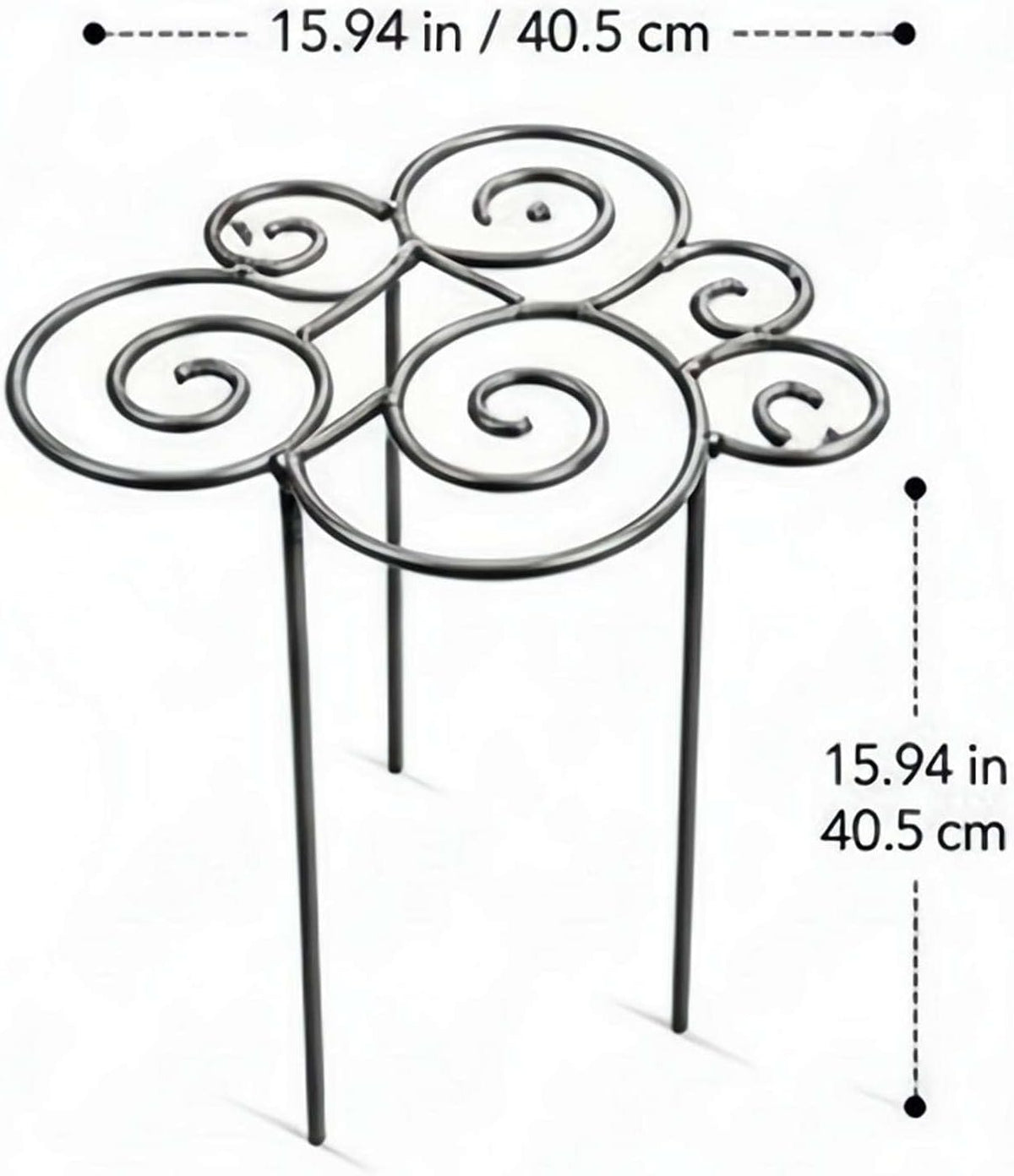 Metal Plant Support Ring, Garden Plants Support Stakes for Flowers Vegetables, Iron Plant Cage, Peony Cage Stand, Flower Hoop, Decorative Grow Through Rings Stackable, Outdoor Orchid Clip