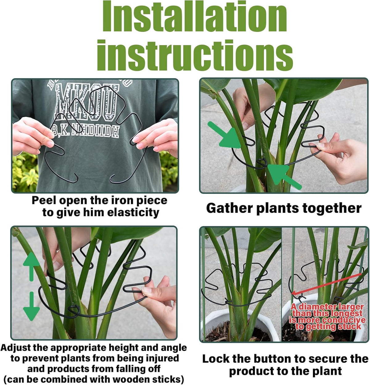 5PCS Monstera Plant Support Hook - 4.1 * 4.4IN Stem Holder