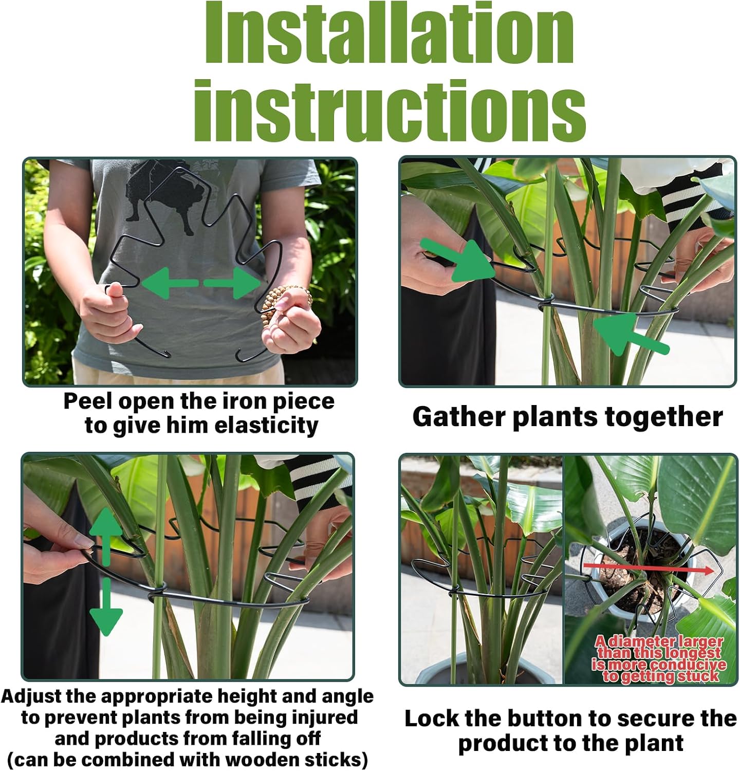 5PCS Monstera Plant Support Hook - 4.1 * 4.4IN Stem Holder