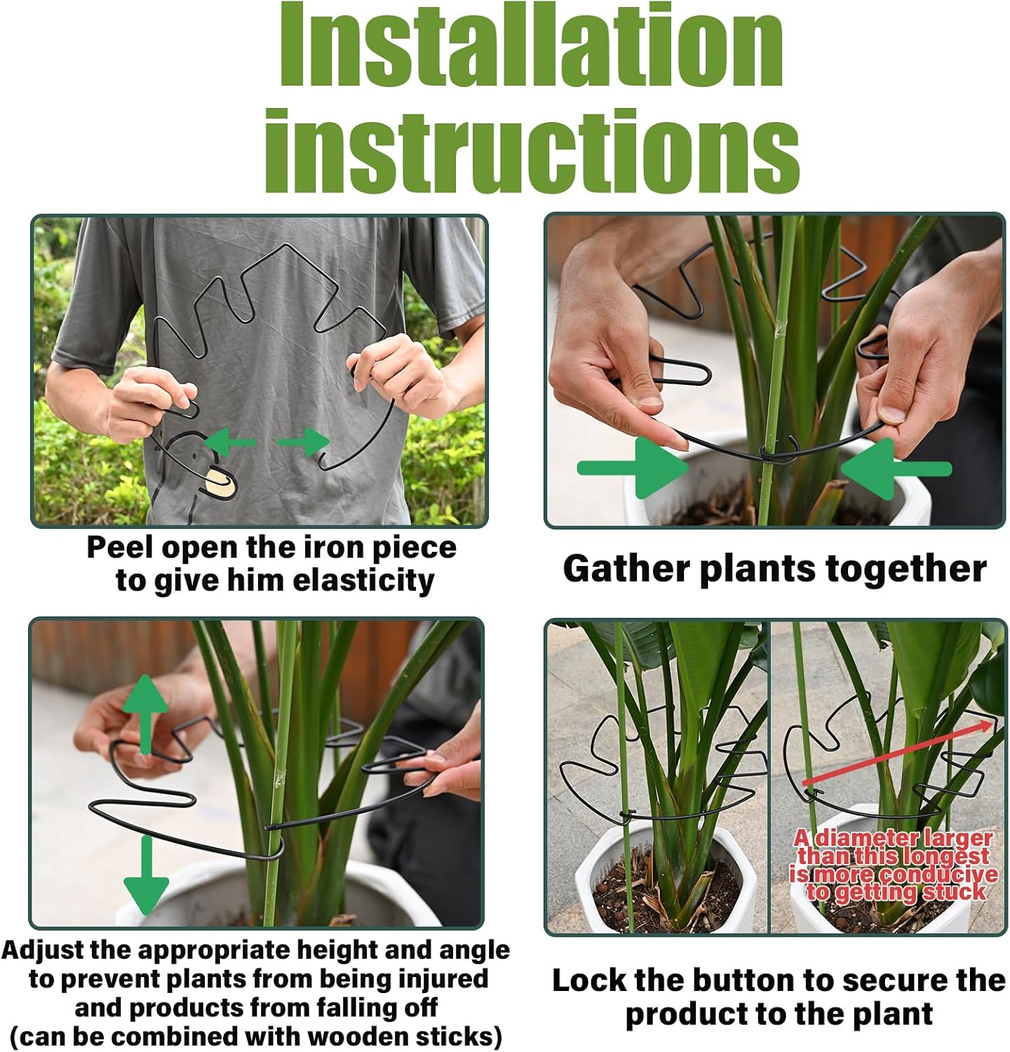 5PCS Monstera Plant Support Hook - 4.1 * 4.4IN Stem Holder