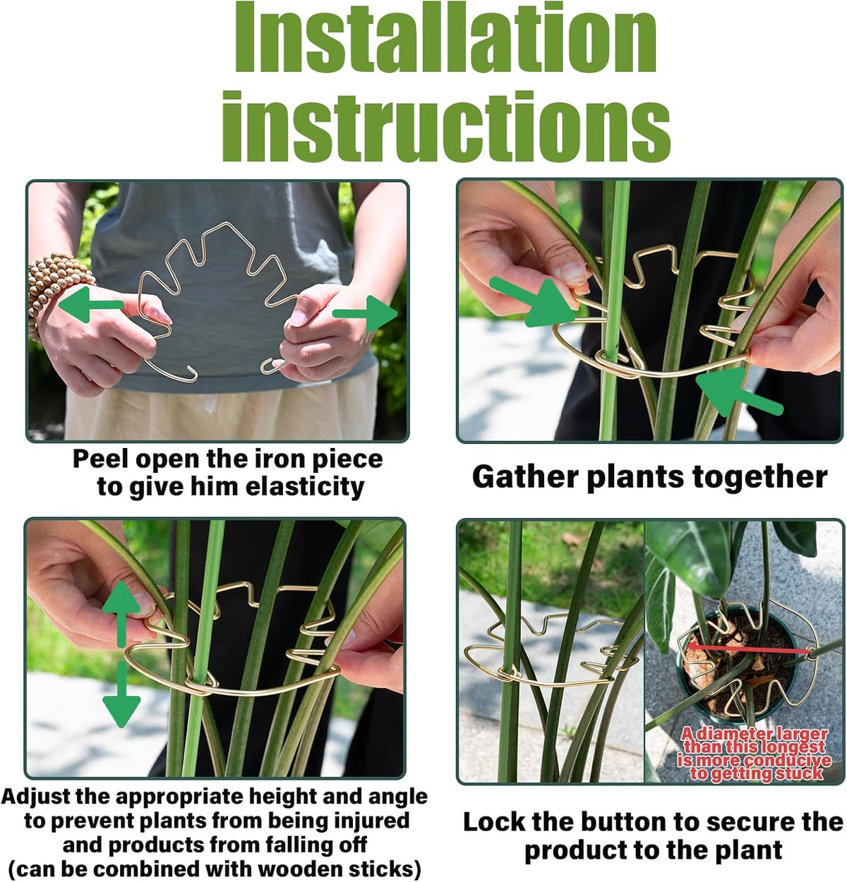 5PCS Monstera Plant Support Hook - 4.1 * 4.4IN Stem Holder