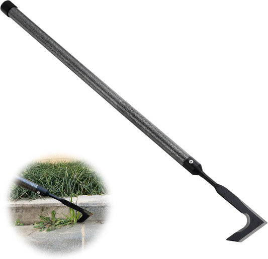 Crack Weeder for Crevice Weeds Weeding: 45” Long Handle, Heavy Duty Carbon Steel Weed Puller for Sidewalk Paver Deck Boards Weed Removal, Lightweight Gardening Tool