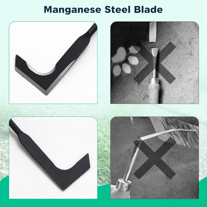 Crack Weeder for Crevice Weeds Weeding: 45” Long Handle, Heavy Duty Carbon Steel Weed Puller for Sidewalk Paver Deck Boards Weed Removal, Lightweight Gardening Tool