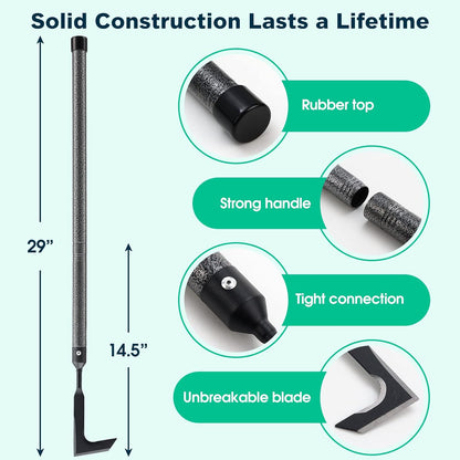 Crack Weeder for Crevice Weeds Weeding: 45” Long Handle, Heavy Duty Carbon Steel Weed Puller for Sidewalk Paver Deck Boards Weed Removal, Lightweight Gardening Tool
