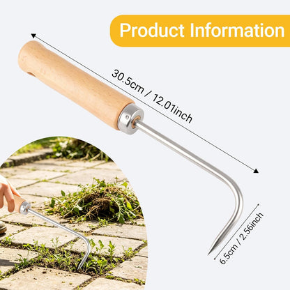Dandelion Weeder Pitchfork Tool with Ergonomic Handle