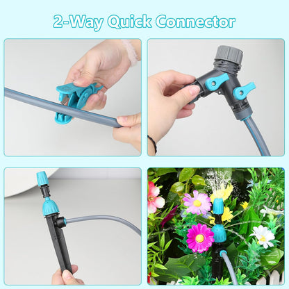 100FT Drip Irrigation System Kit with Water Timer for Garden