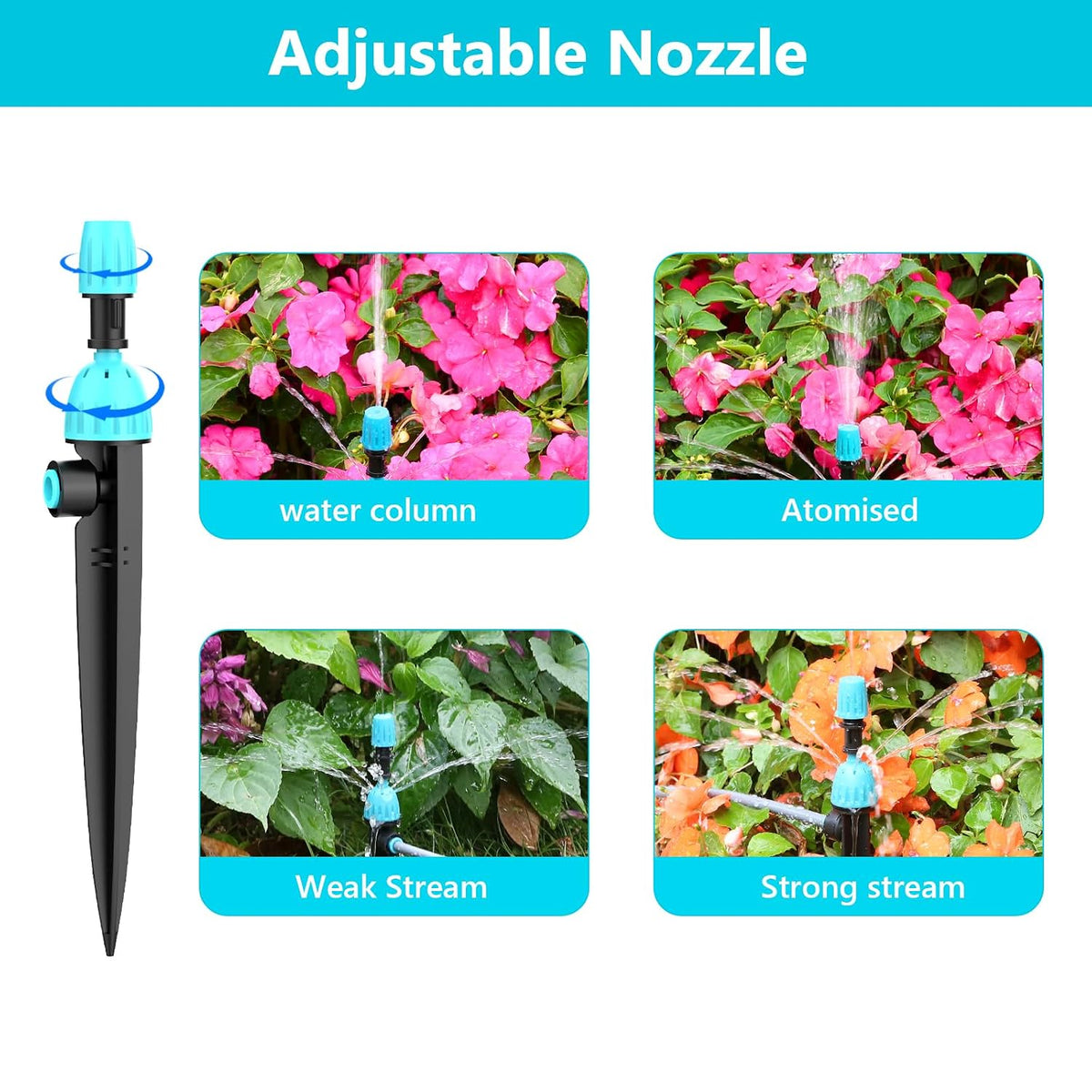 100FT Drip Irrigation System Kit with Water Timer for Garden