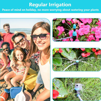 100FT Drip Irrigation System Kit with Water Timer for Garden