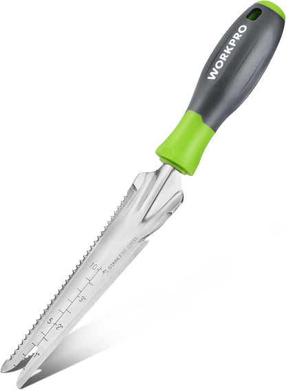 Hand Weeder Puller, 5-in-1 Garden Trowel with Wooden Handle